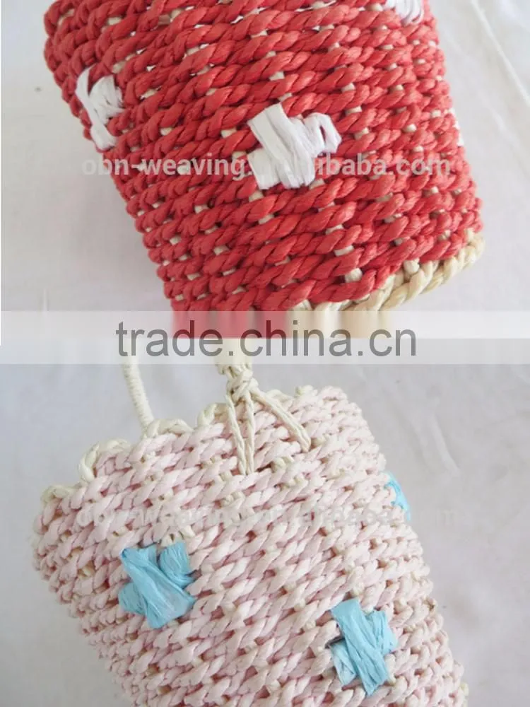 Wholesale best quality custom durable mini paper rope easter basket holiday craft basket