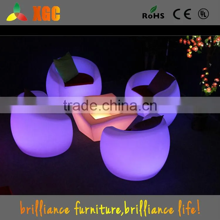 coffee shop furniture led glowing colored tables and chairs
