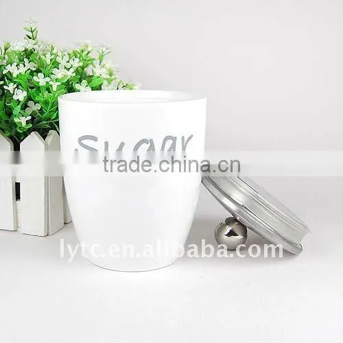 Factory direct wholesale 3pcs ceramic kitchen canisters