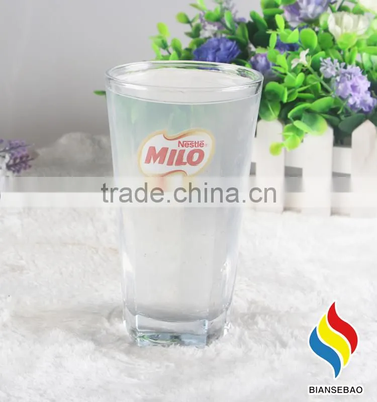with Magic Decal Logo Cold Temperature Reacted Glass cup