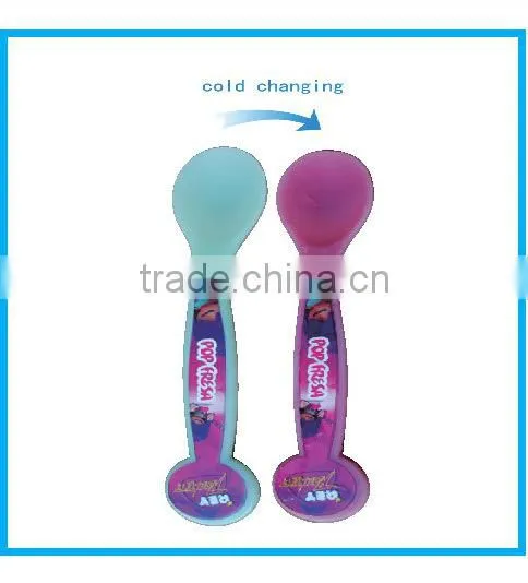 Food grade color changing spoon for baby use