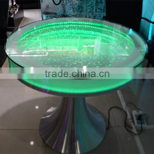 2017 led illuminated furniture bar table, glowing high bar cocktail table