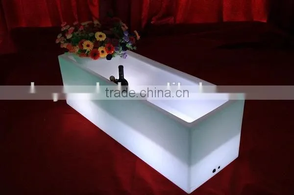 Plastic PE RGB 16 colors changing led flower pots, LED Ice Bucket