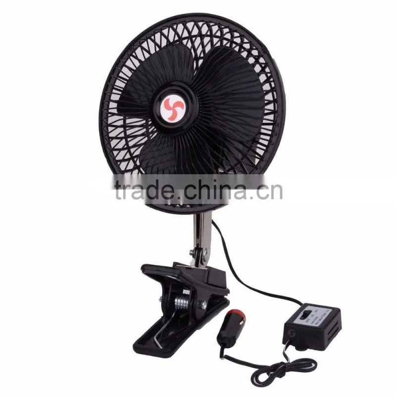 12V Car Fan Cooling Clip On Fan Portable Car Vehicle