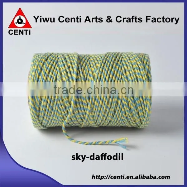 Quality slate and daffodil double coloured original cotton bakers twine