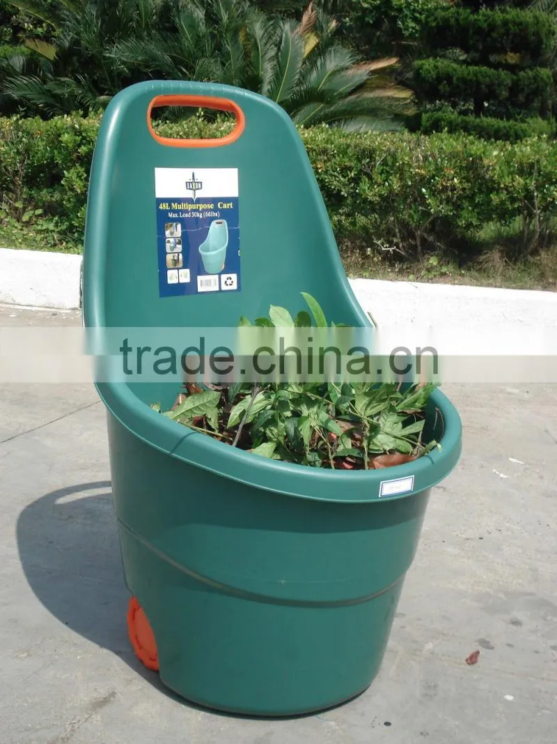 48L Hot sale PE PP garden cart with two wheels XDB-401
