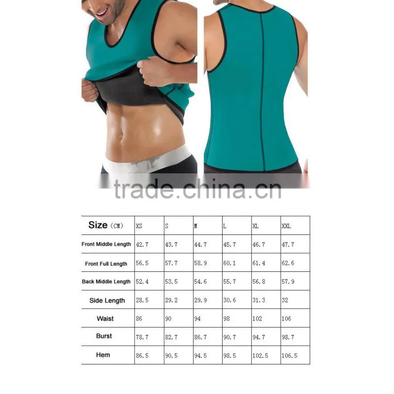 Hot sell custom hot gym tank top men sexy slimming clothes body shaper undershirt