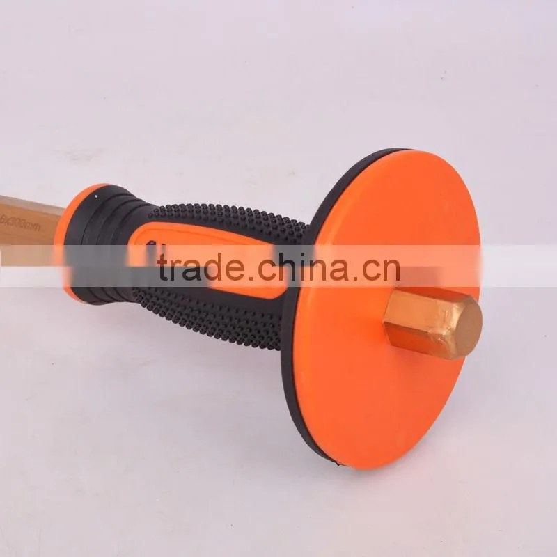 Hex pointed CRV chisel With rubber handle