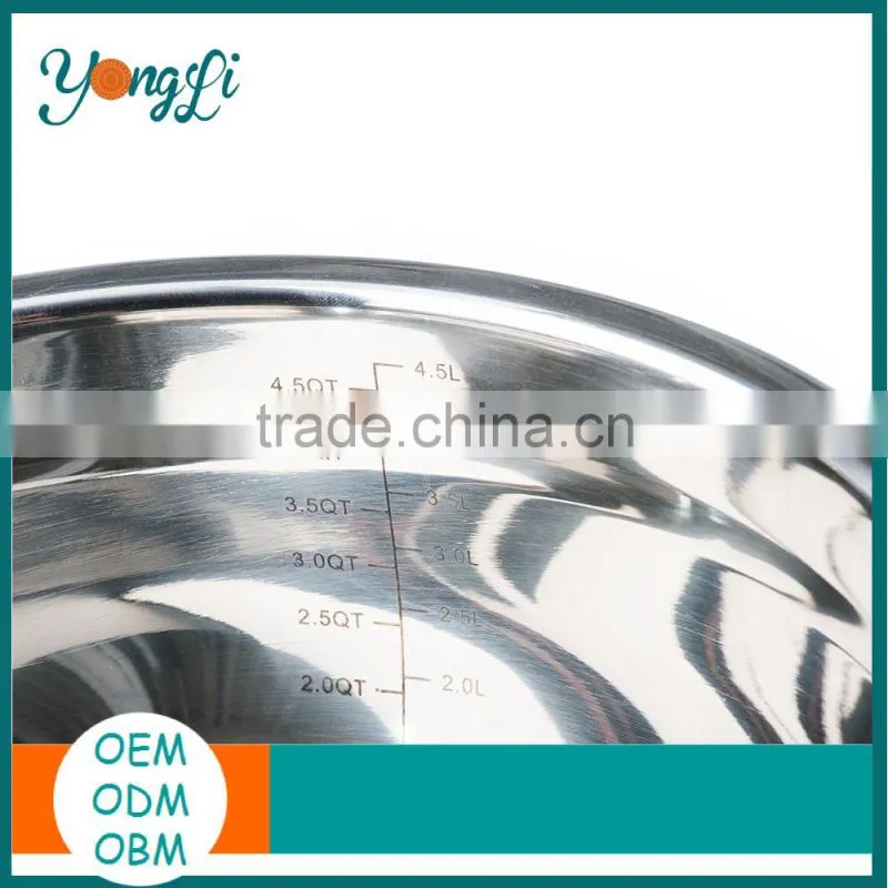 Hight Quality Mixing Bowls - Silicone Bottom Stainless Steel Soup Bowl