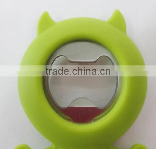 shark shaped cute silicone with stainless steel bottle opener