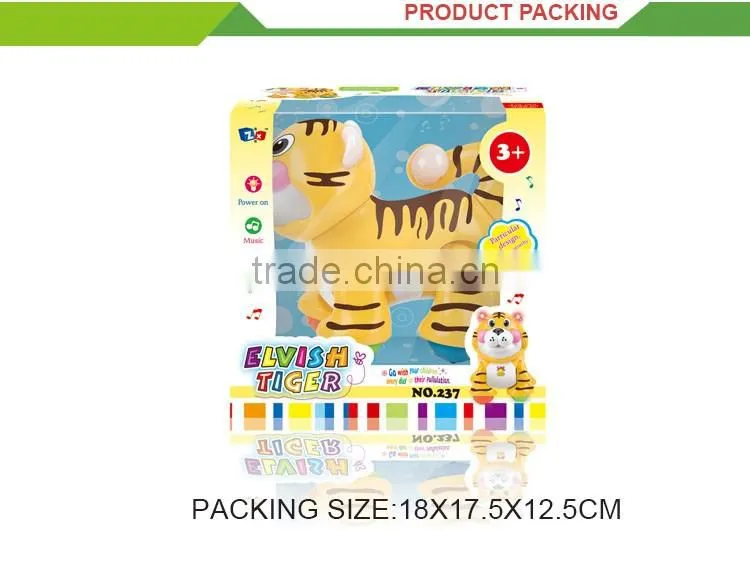 Funny battery operated musical tiger set electrical animal toy car