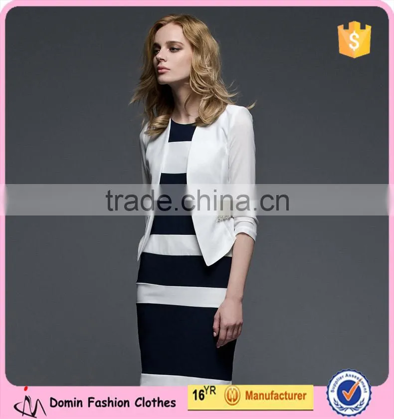 2015 Casual Beautiful Lady Top with Back Hem Panel Blazer 155277