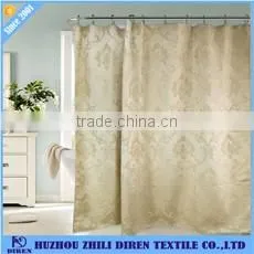 Custom British Letter Jacquard Hookless Shower Curtain for Hotel,Bath room