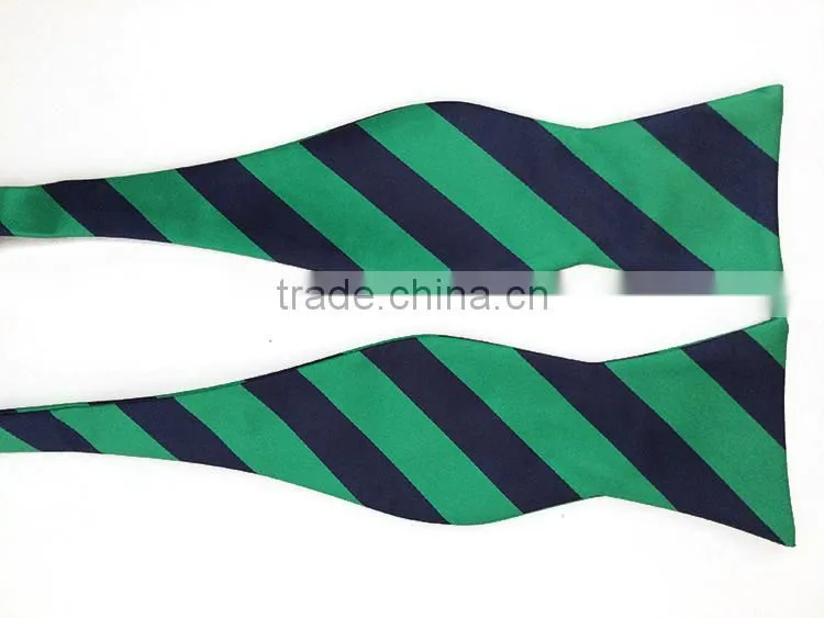 China newest products fashion style double sided printed colorful bow tie silk ladies
