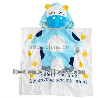 high quality baby animal towels in cotton material
