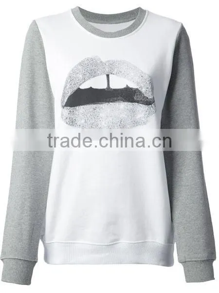 Sexy Design Plain Cotton Grey Sweatshirt/Hoodies