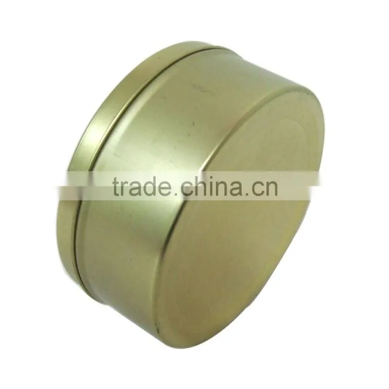 R1839H Gold Small round spice tin box for sale