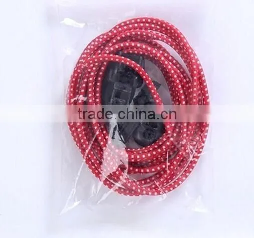 new arrival polyester red polka dot sport shoelace for men