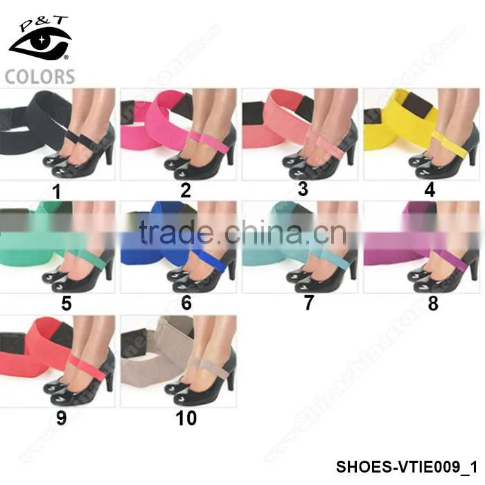 3CM width Elastic ribbon for shoe high heel shoe lace for lady colorful shoe lace