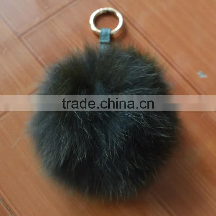 SJ747-01 New Arrival Hot Sale Fur Accessory Fox Key Chain Fur Pom pom