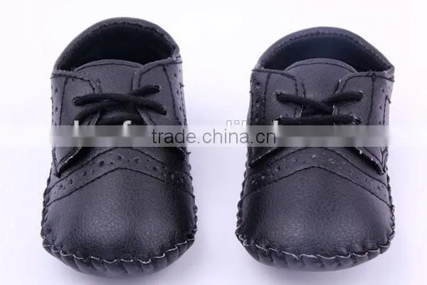 Solid Color Prewalker Girls Boy Leather Shoes