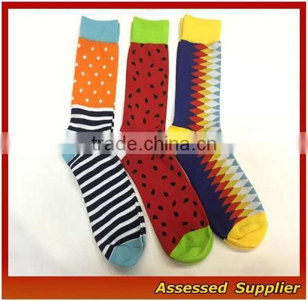 Custom Men Dress Socks Business Cotton Socks Happy Socks for Everyday ZP007