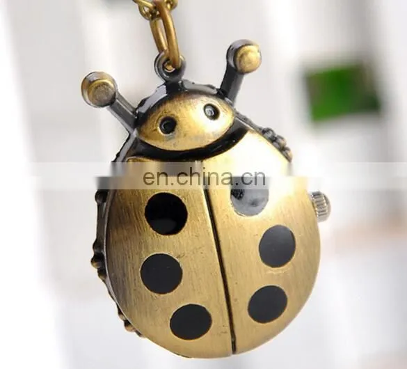 Fashion Reaver with active wings design pocket watch chains necklaces Reaver pendant Quartz Long Chain Watch