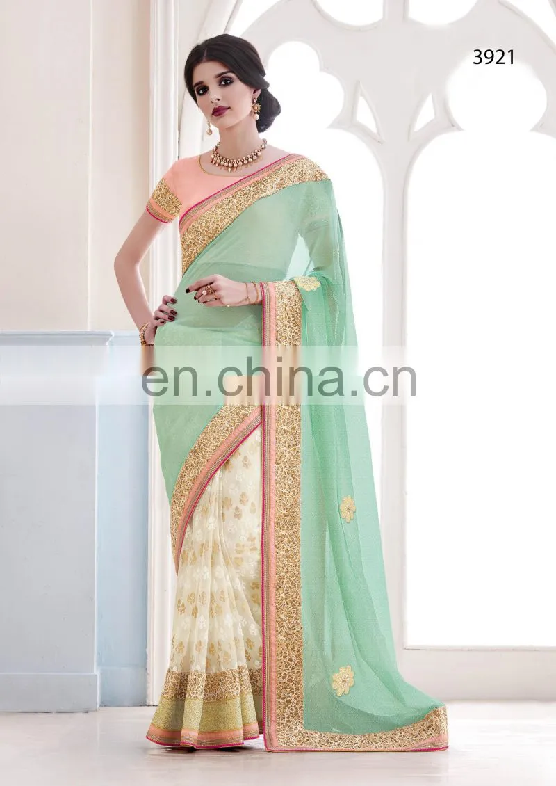 Party Wear Half&Half saree.