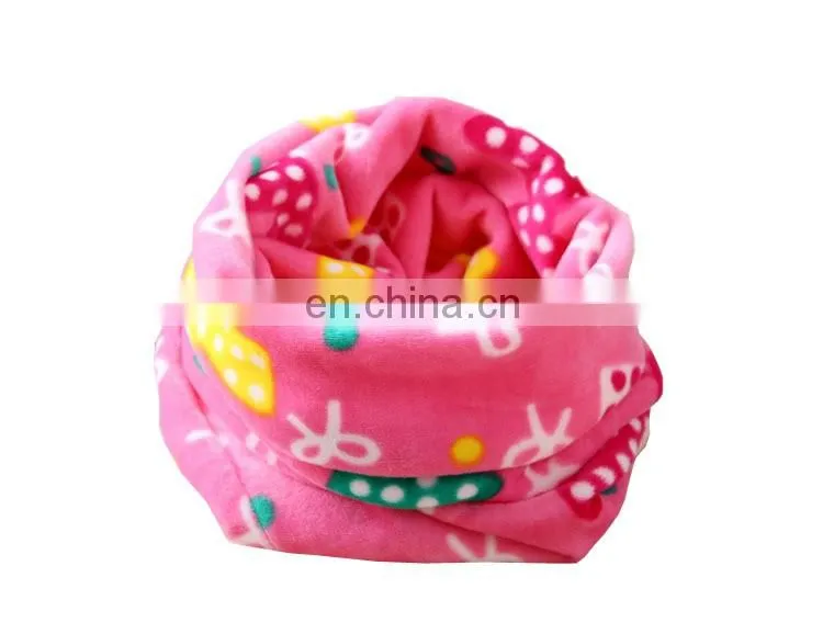 wholesale cartoon printed children neckwear loop scarf polar fleece scarf