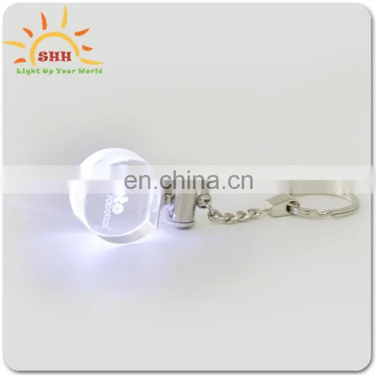 New product High Quality Square Shape Plastic LED Keychains 3d laser keychain LED crystal key chain for Sale