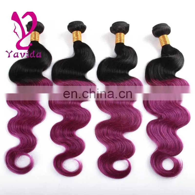 peruvian ombre hair Ombre hair wefts human braid hair bulk