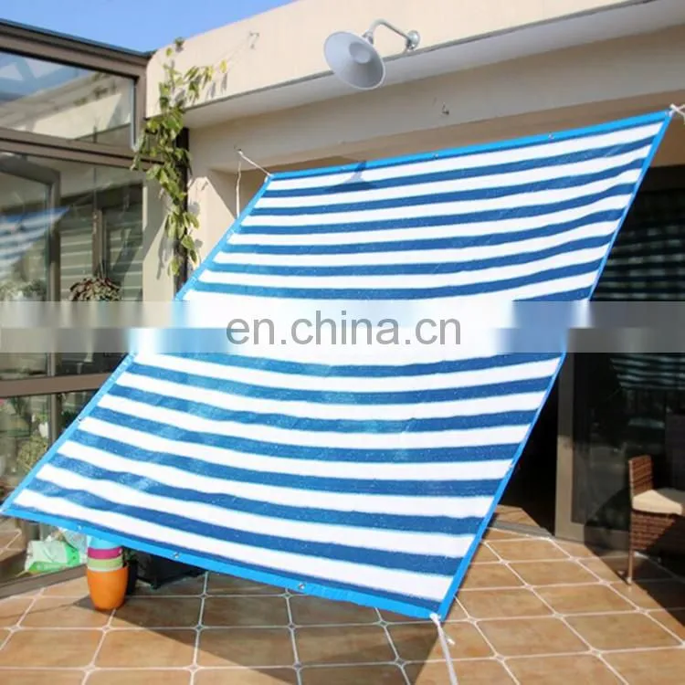 Tan white color stripe Balcony shade net roll