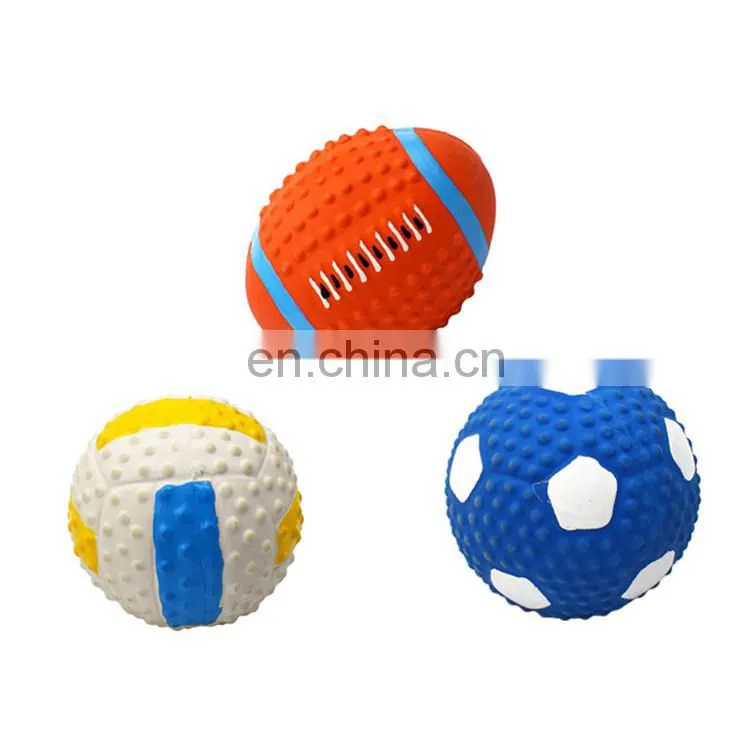 Eco-friendly latex pet dog balls squeak toys chew latex pet toy