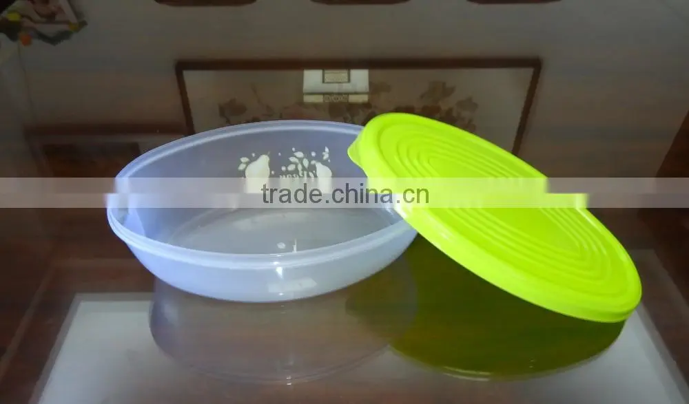 3L oval plastic food storage container, storage box