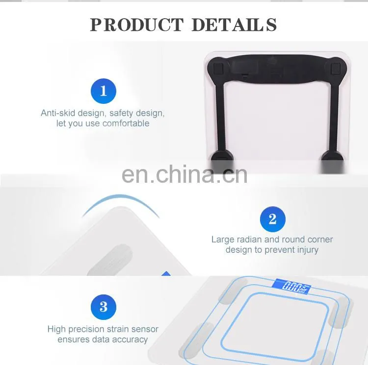 Home Used Body Composition Scale Digital Display Auto On Weighting Scale