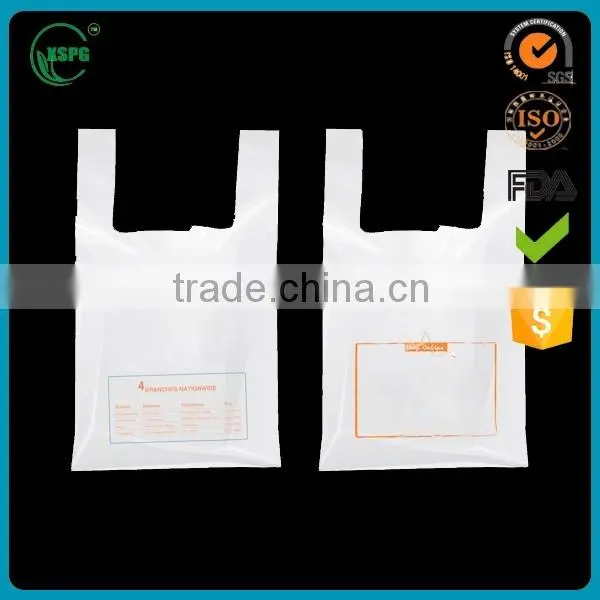 Custom Printed Plastic Pe T-shirt Bags/Shopping Bag