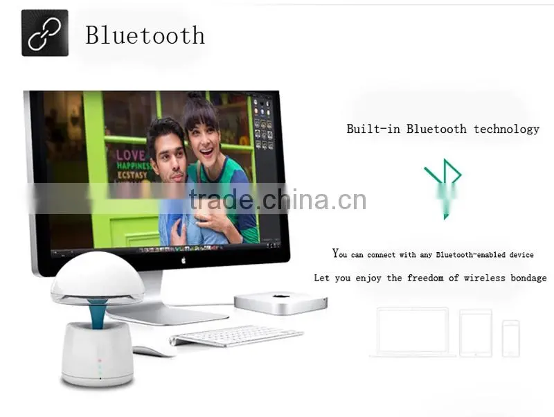 Multifunctional mushroom wireless bluetooth stereo led lamp TF card speaker