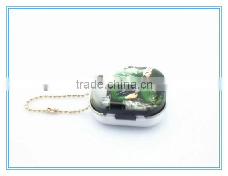Dongguan wholesale cute watch tin box with handle mini watch tin cans