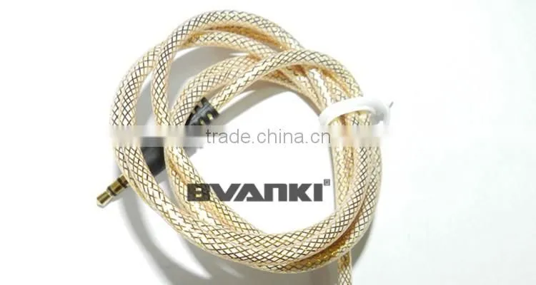 2016 sales promotion colorful Car Audio Cable 3.5mm Male to Male AUX stereo audio cable for smartphone alibaba express