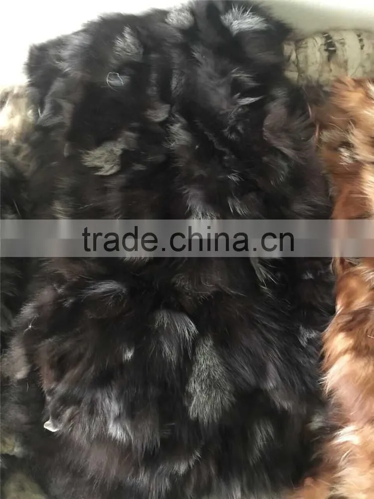 Real Fox Skin Natural Color Animal Fur Plate