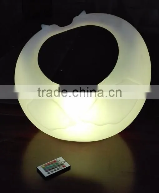 Rotational PE plastic Crafts with LED light and remote control YXF-4541