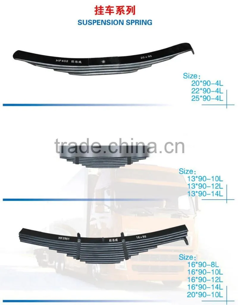 Suspenson truck Leaf Spring Plate heavu duty truck rear spring