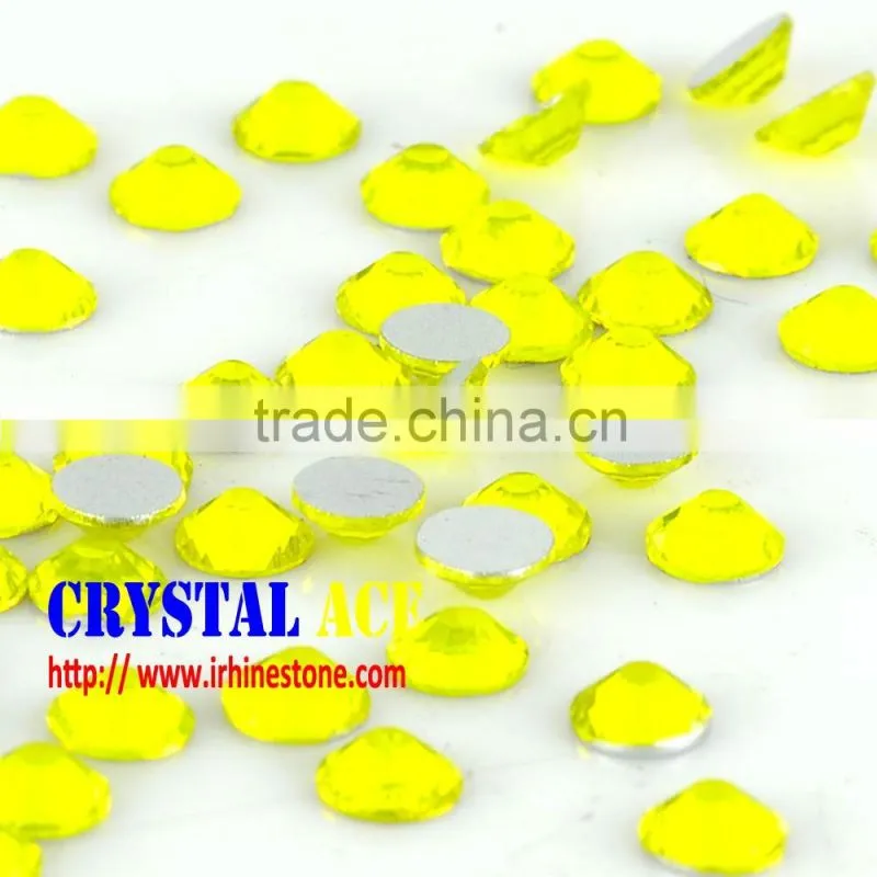 Non hotfix rhinestones flatback crystals flatback crystals flatback Citrine Colour flat back non hot fix strass for dressing