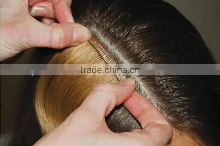 no tangle no shedding wholesale price 5A+ remy colored hair tape 613#