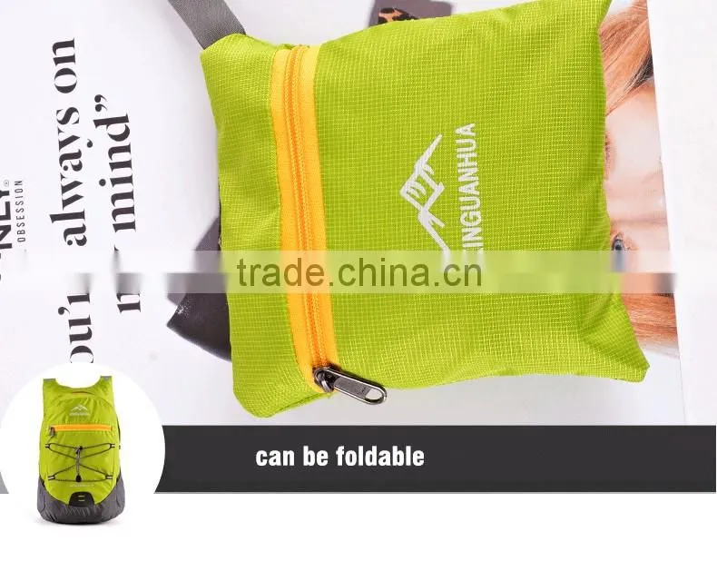 Wholesale colorful outdoor light foldable backpack, sports backpack
