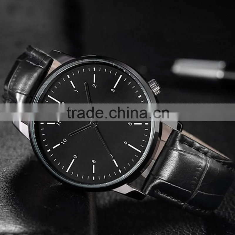 Japan quartz movement leather strap watch bands wholesale in guangzhou factory