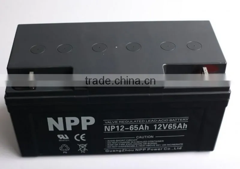12V65AH deep cycle rechargeable battery for UPS