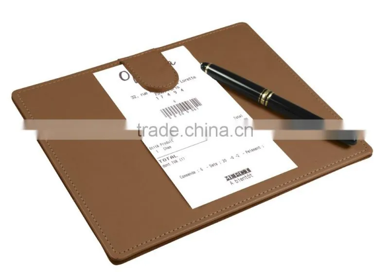 High Quality Desktop Leather Writing Pad With Magnet Clip