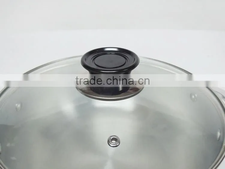 satin polished PRESSING aluminum casserole set with glass lids and single bottom MSF-6602