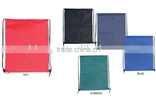 plain polyester drawstring bag